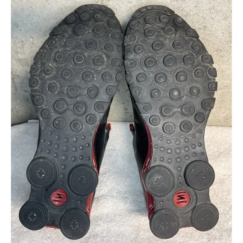 RARE NIKE SHOX NZ EU 501524-027 BLACK SILVER GYM RED MENS SIZE 14 SHOES SNEAKERS - Picture 7 of 8